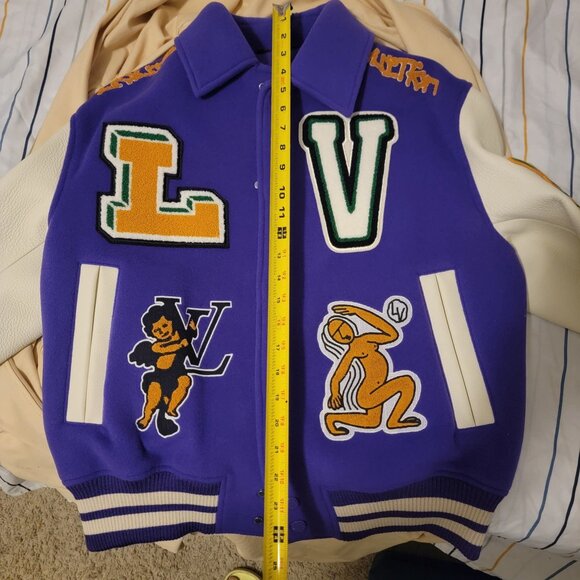 Louis Vuitton x Virgil Abloh size 44 AW22 Purple Frog Varsity - Picture 15 of 15